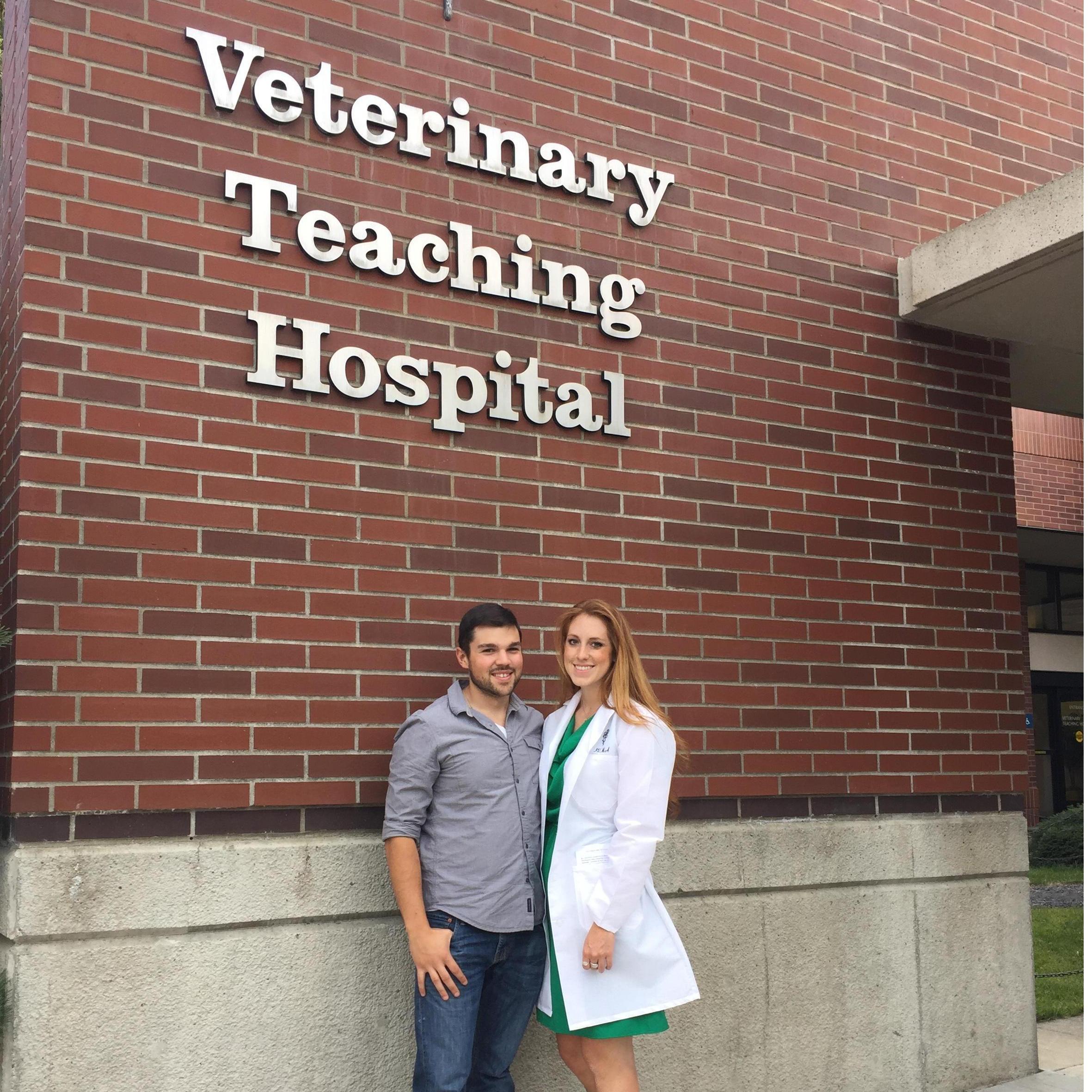The beginning of our long distance relationship. And veterinary school!
