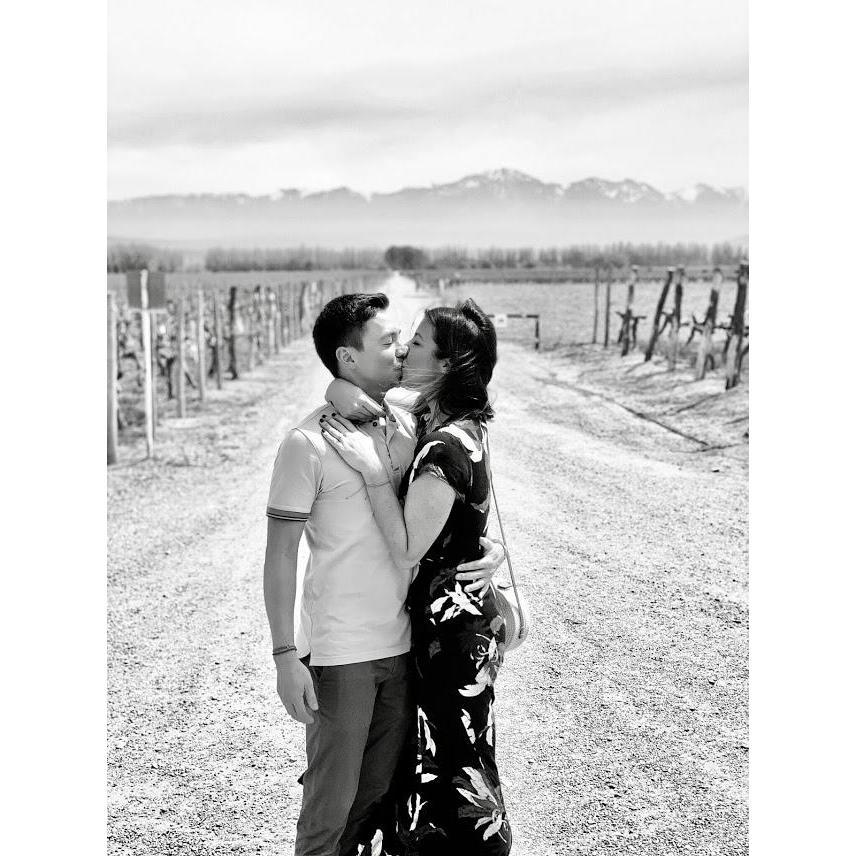 @ Catena right after we got engaged!
