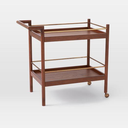 Mid-Century Bar Cart, Walnut
