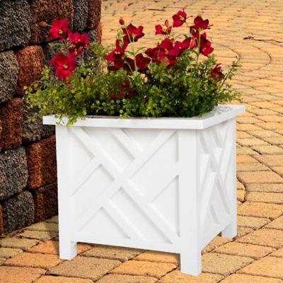Pure Garden Box Plant Holder in White