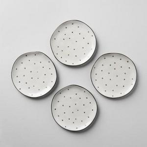 X Pattern Dessert Plate Set of 4 - Cream - Hearth & Hand™ with Magnolia