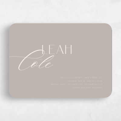 Brown Rounded Wedding Invitation - Zion Landscape
