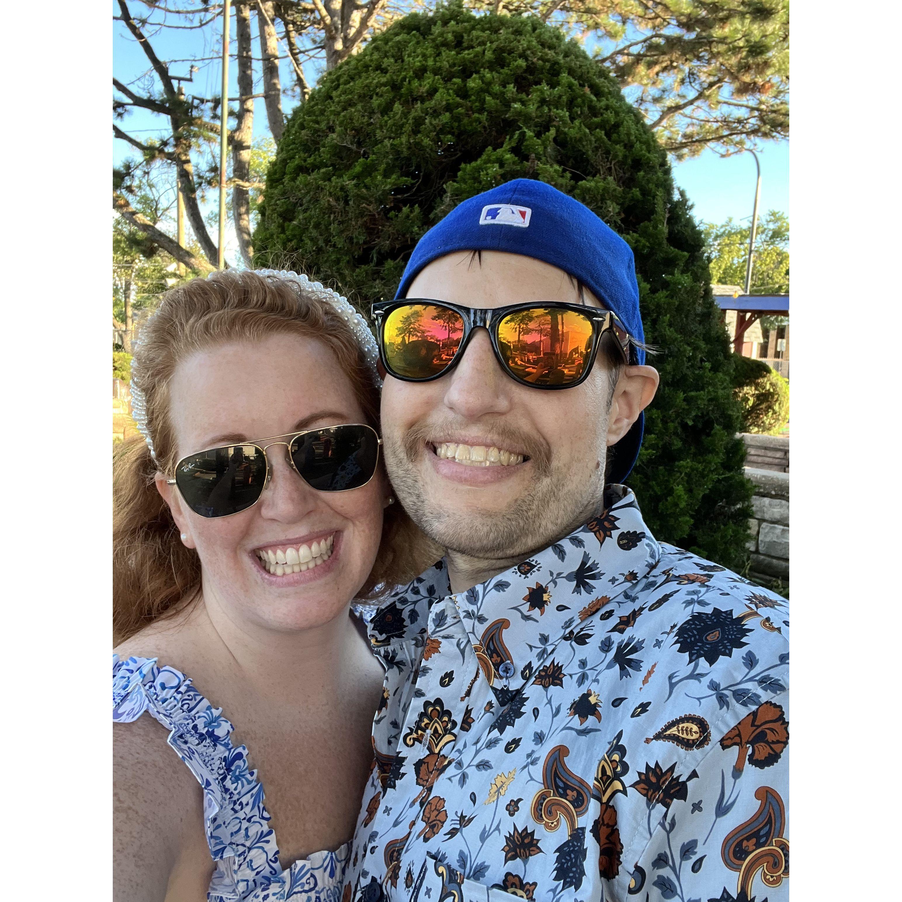 One of our many day dates playing mini golf in Chicago! July, 2022