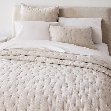 European Flax Linen Waffle Quilt & Shams