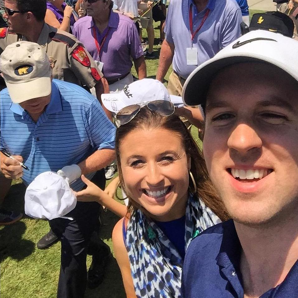 At the Insperity Invitational where we tried to get a selfie with Jack Nicklaus