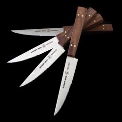 Williams Sonoma Schmidt Brothers Bonded Ash Steak Knives in Box, Set of 4