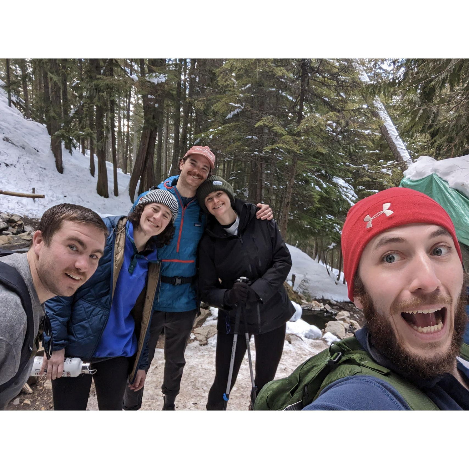 Hot springs with the Rosen family (+ Craig) near Revelstoke, BC