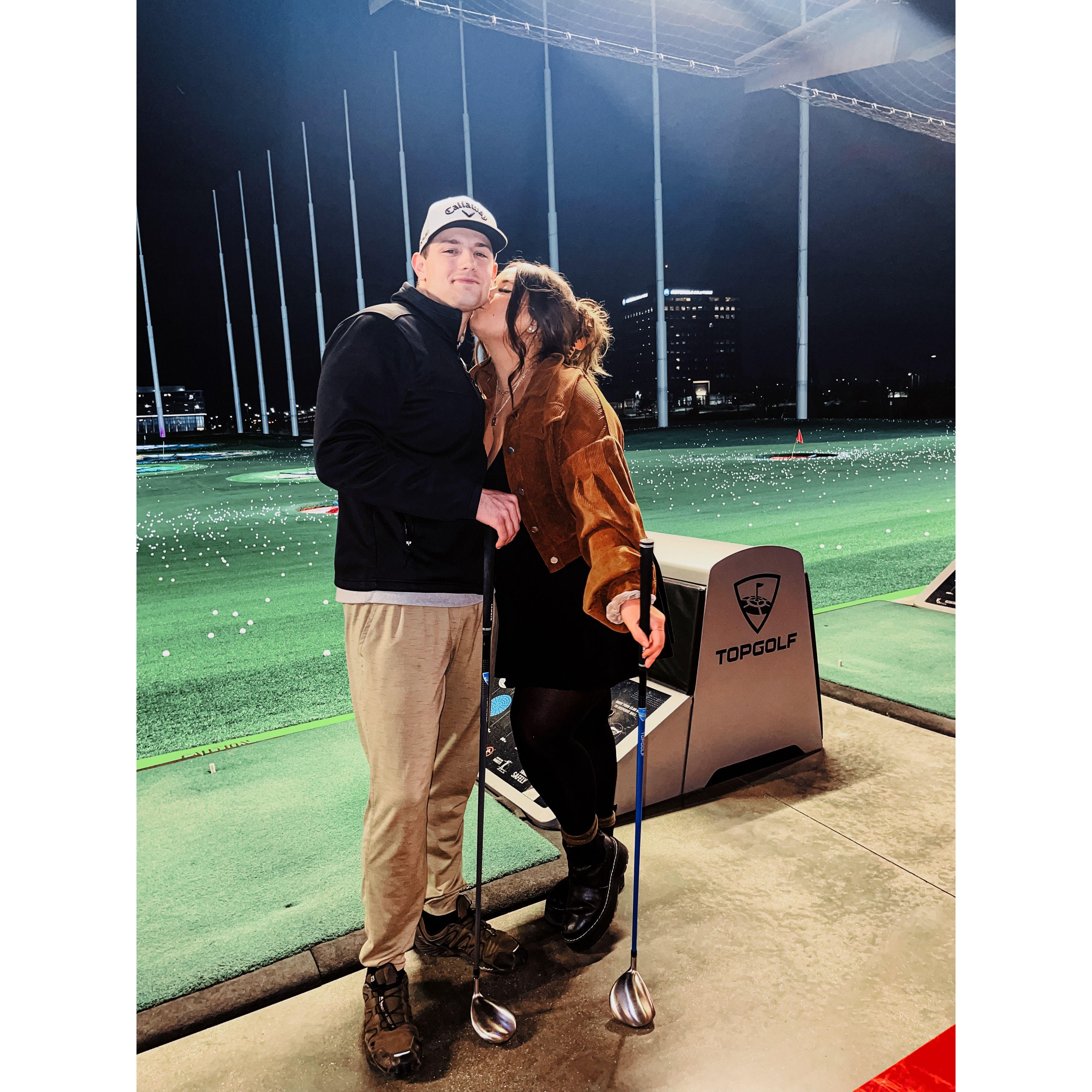 Top Golf was our go-to date night in Illinois