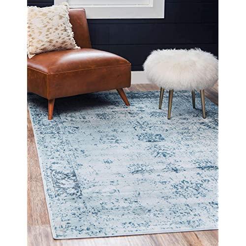 Unique Loom Sofia Traditional Area Rug, 8' 0 x 10' 0, Light Blue