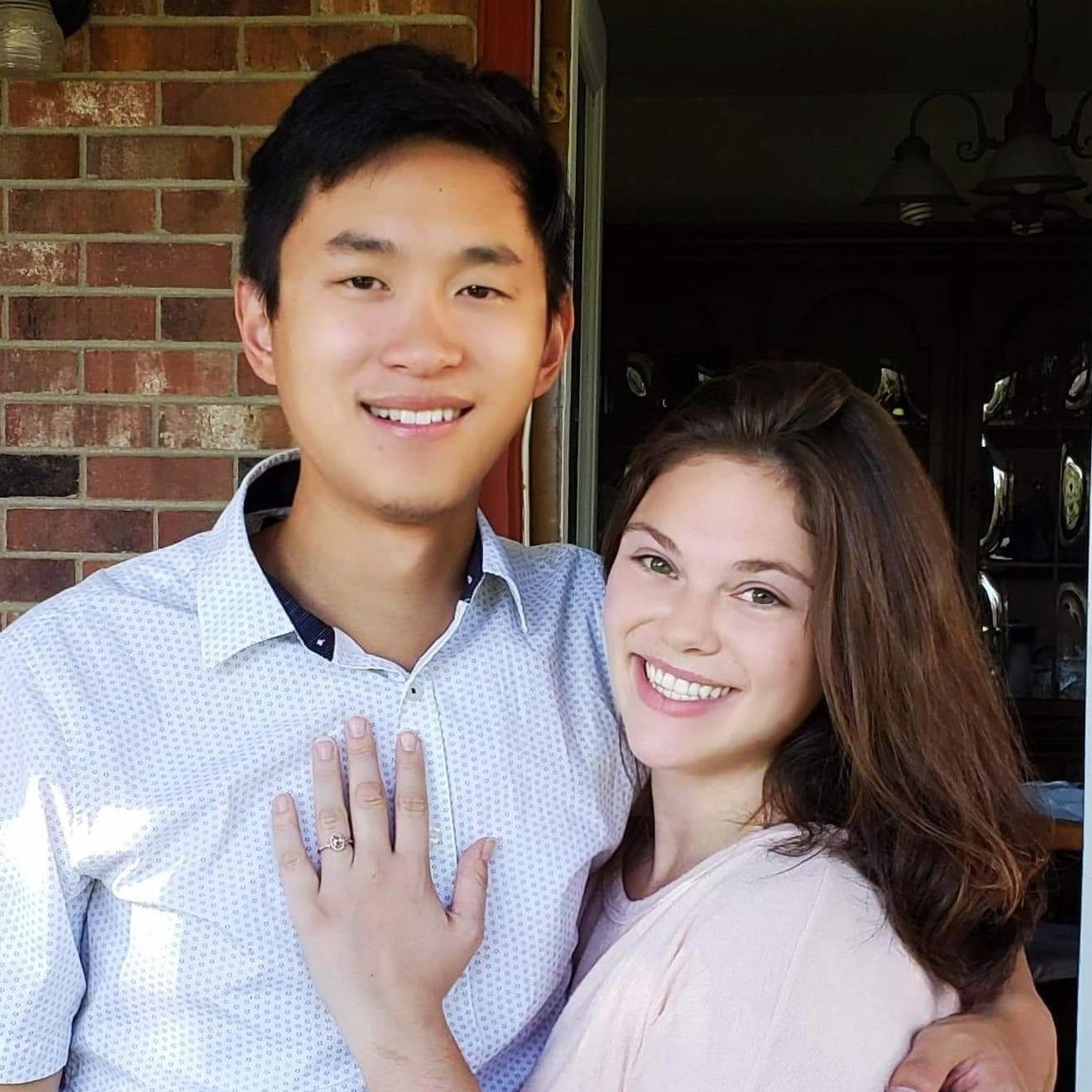 We got engaged the night before!