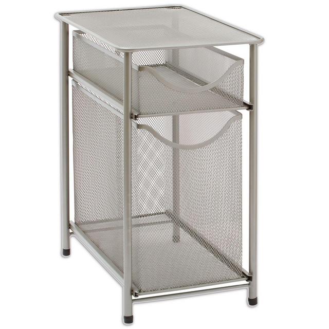 ORG 2-Tier Metal Mesh Cabinet Drawer in Nickel