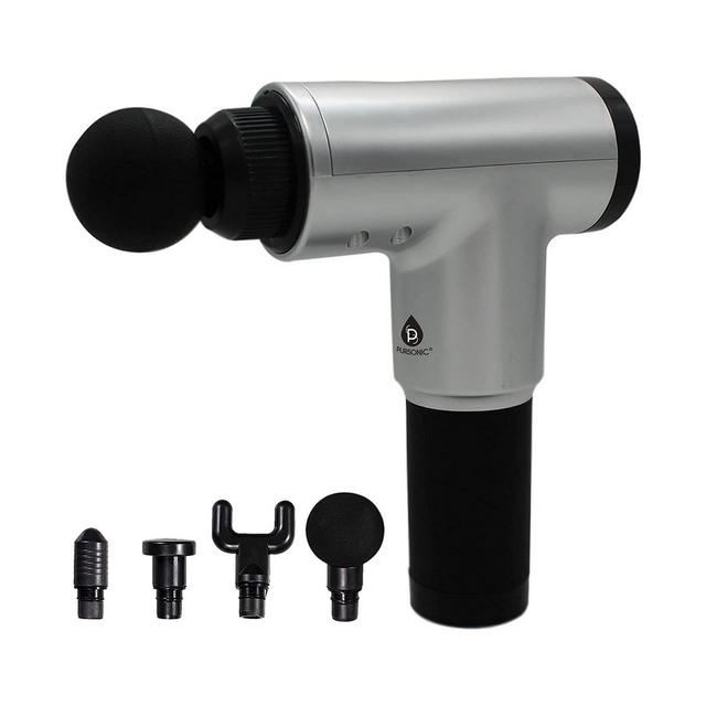 Pursonic Deep Tissue Massage Gun: Cordless, rechargeable, 6-speed massager for deep muscle relief. 3-hour battery life.
