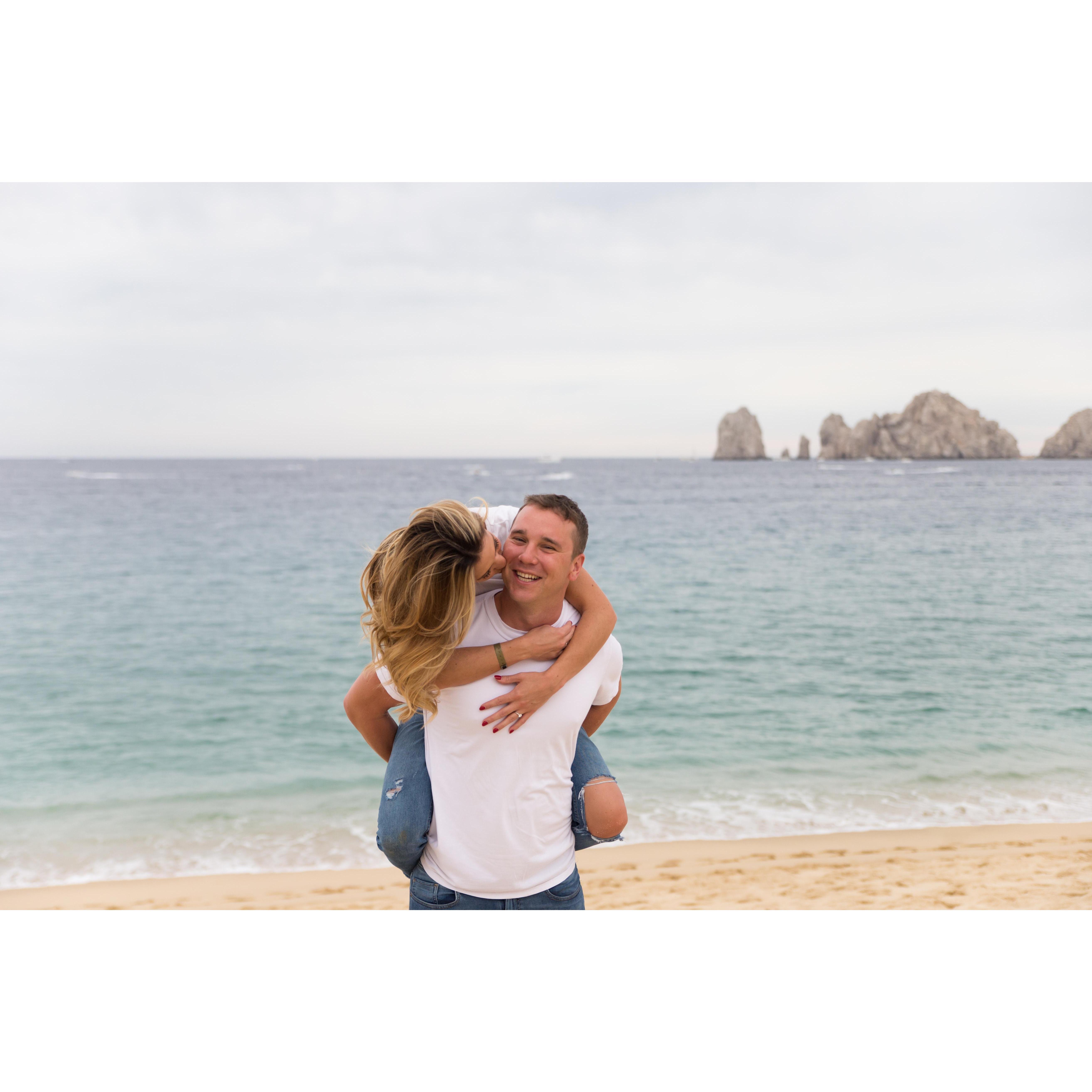 Cabo San Lucas MEX during our family photos. We are always playing!