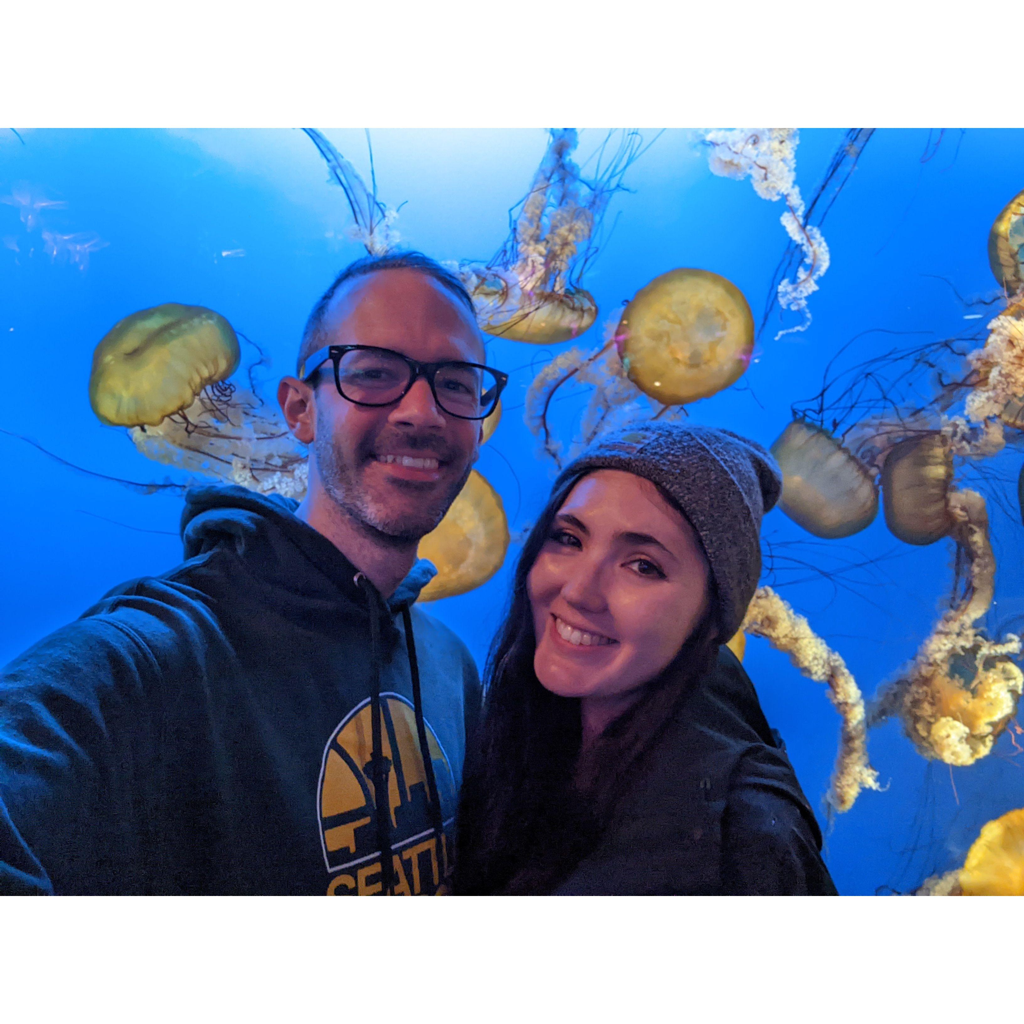 Vancouver Aquarium on our first "international" trip together