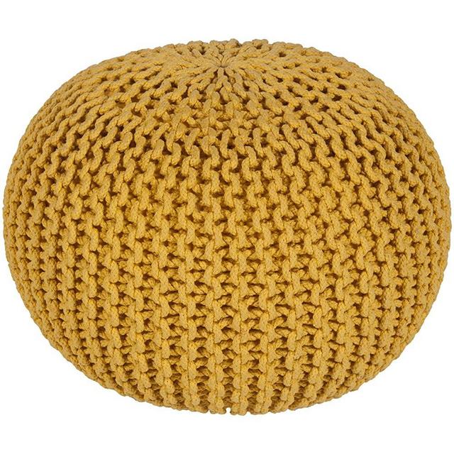 Artistic Weavers McIntosh Pouf, 20" x 14", Bright Yellow