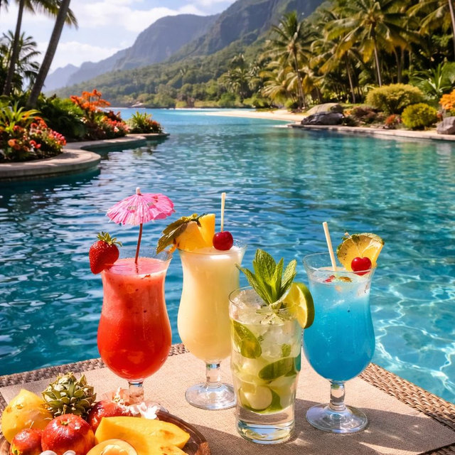 Drinks by the Pool
