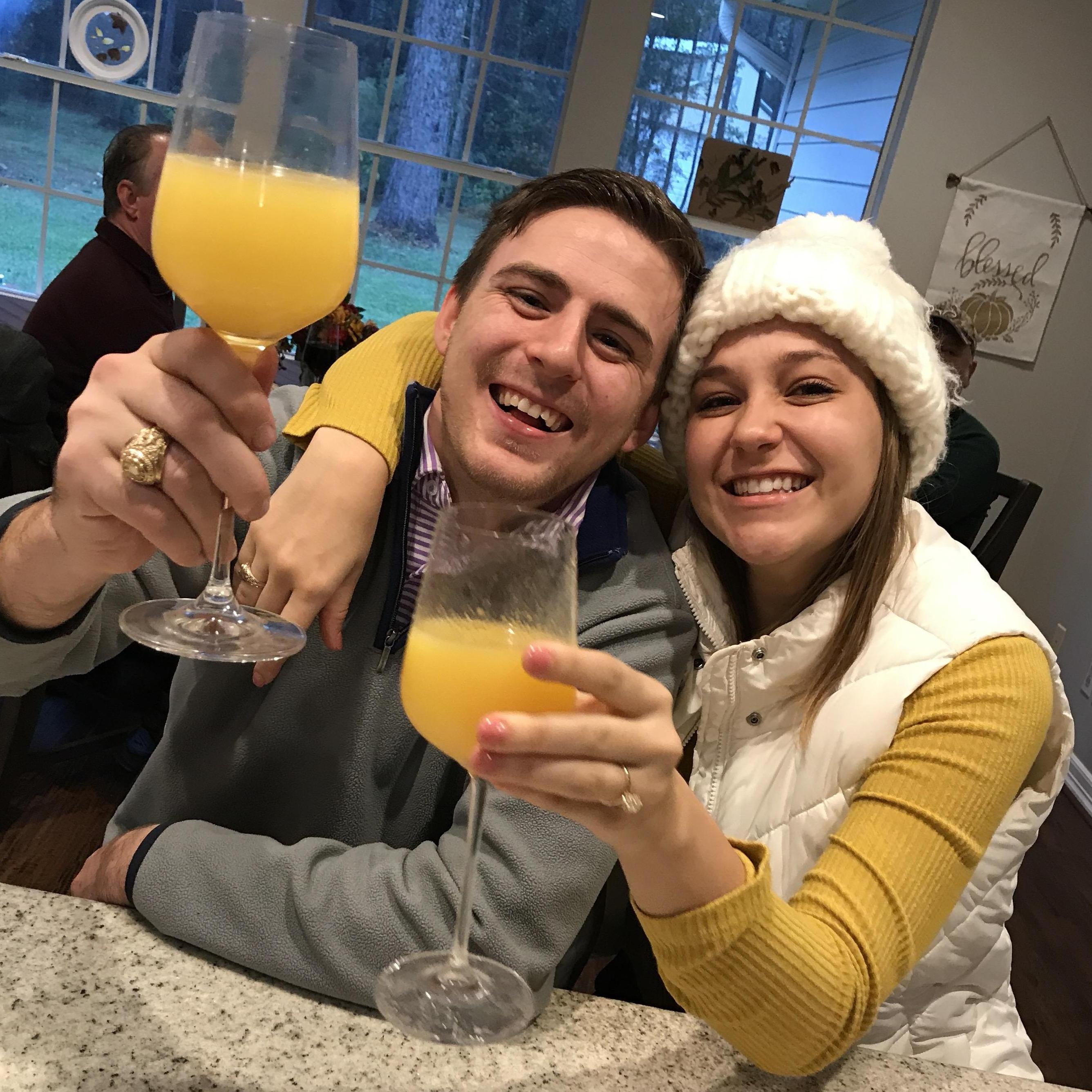 Mimosa Maniacs after Josh popped the question!