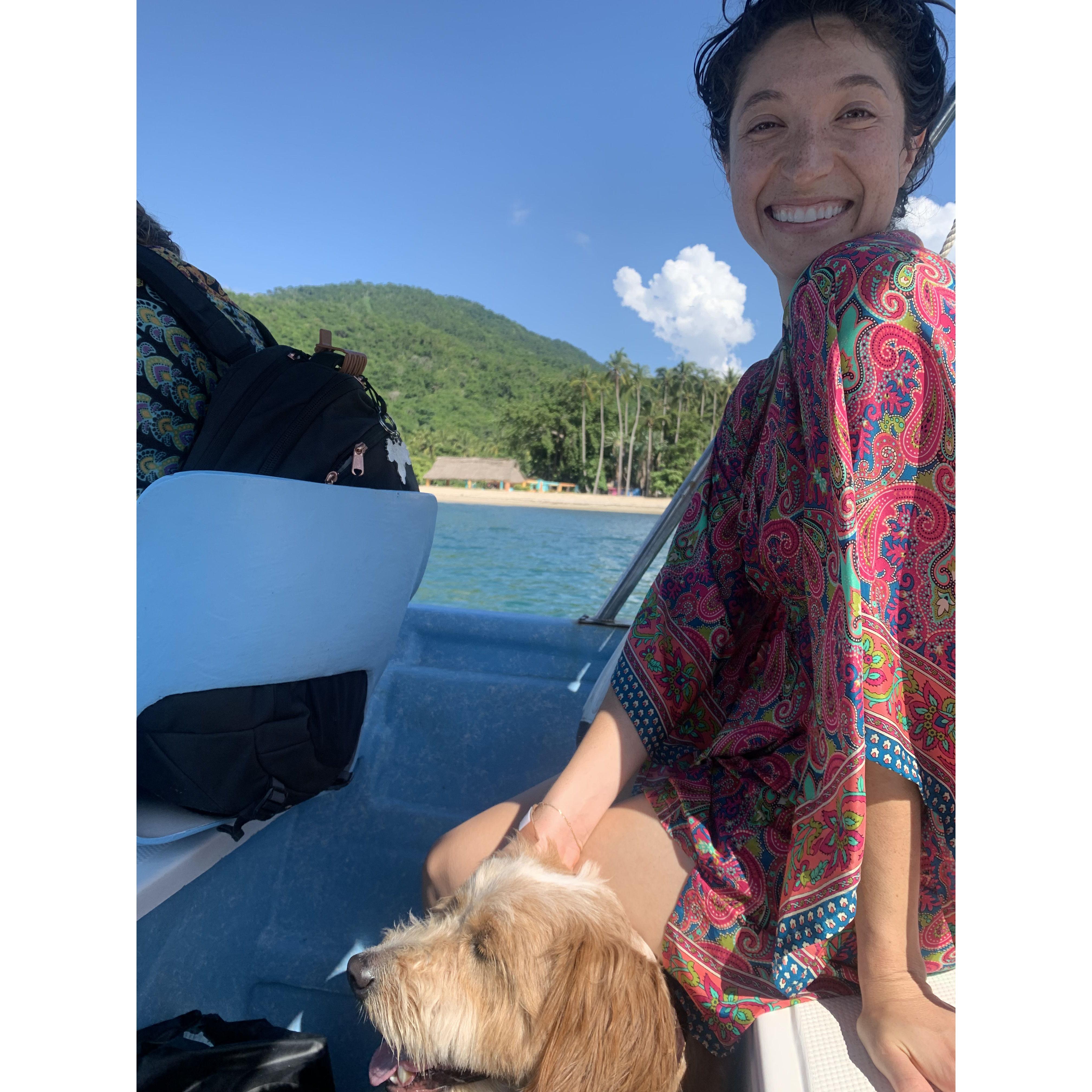 Benji in a boat!