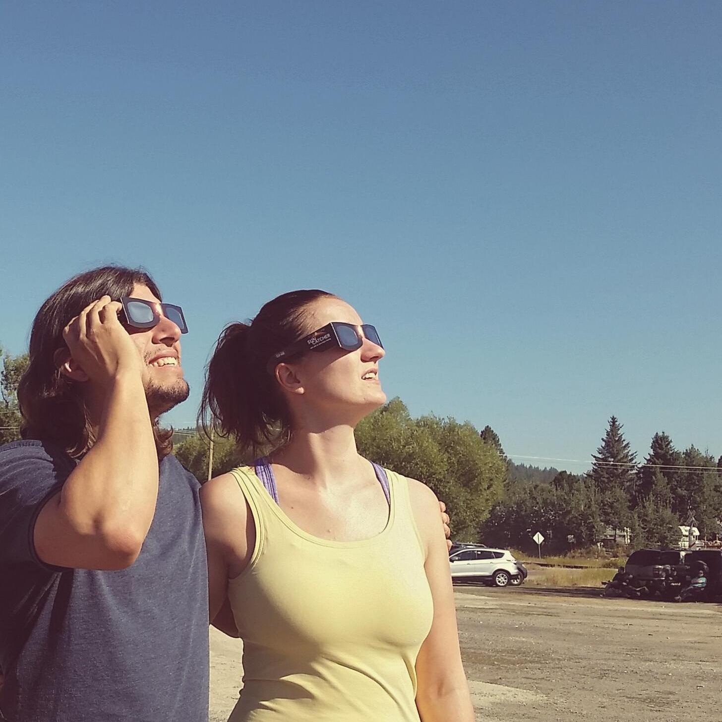 Moments before we saw the ring of the total eclipse of the sun and then, the ring on Maryna's finger.