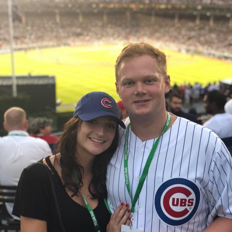 Cubs game in 2018– we’ve since enjoyed many Chicago sporting events together.