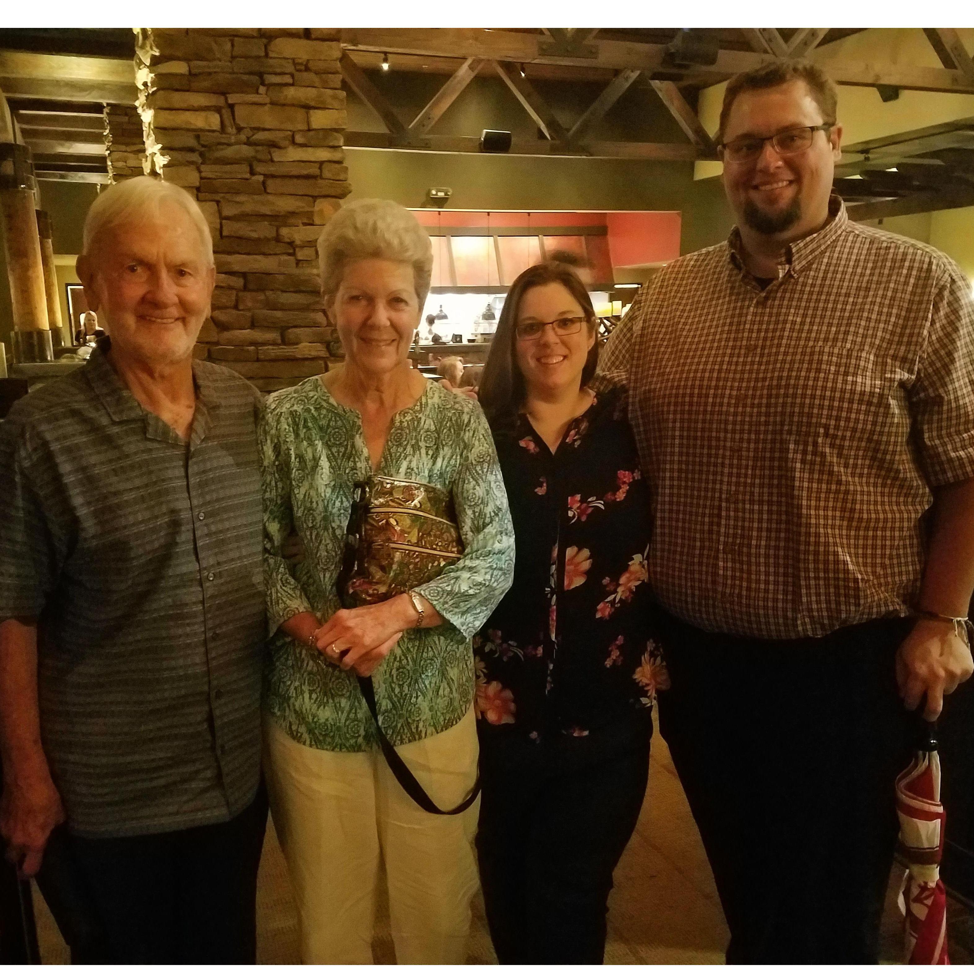 First dinner with MawMaw and PawPaw.