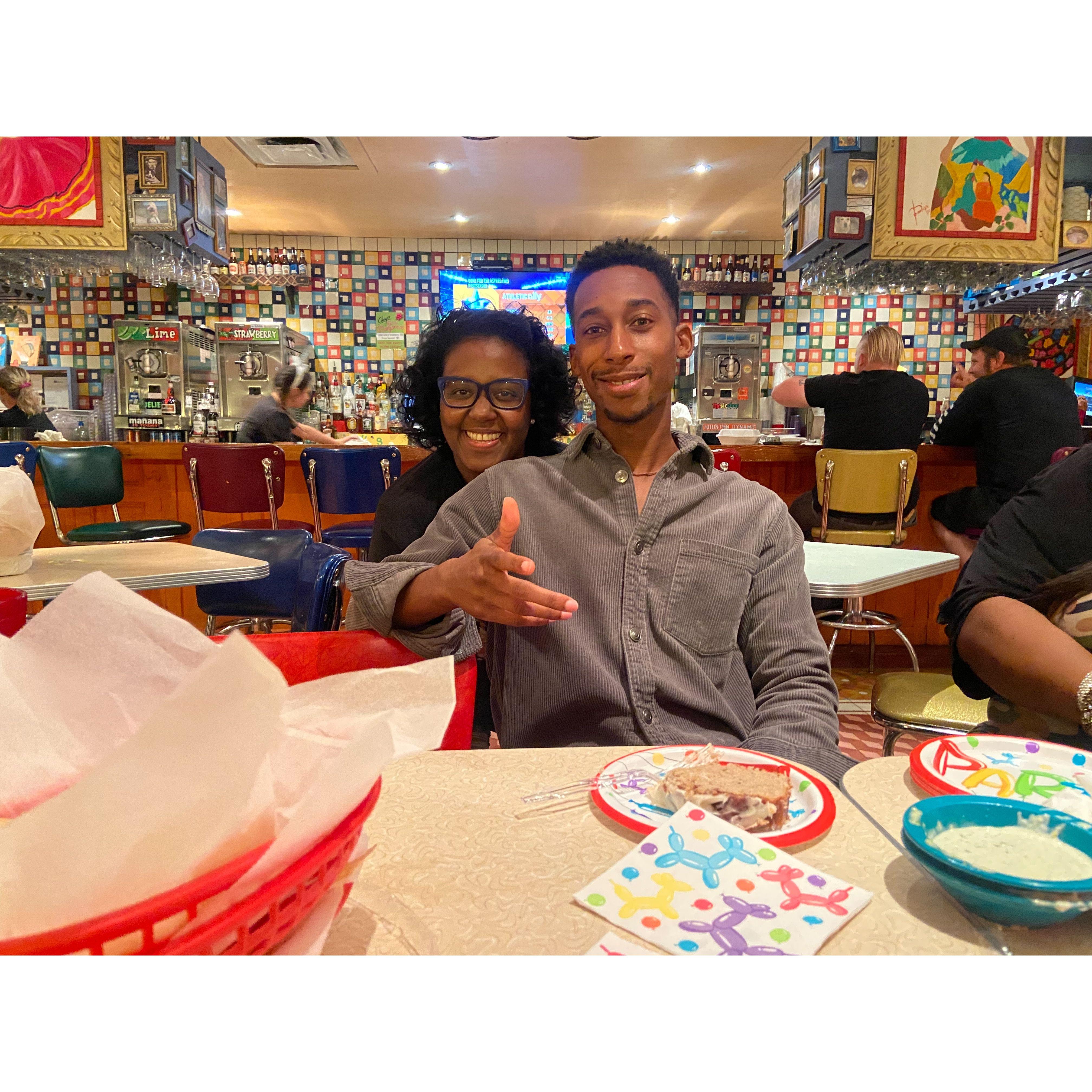 October birthdays celebration with family