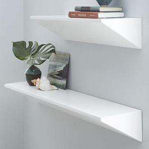 Floating Wedge Shelf in White (Large)