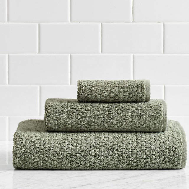 Textured Honeycomb Washcloth, Loden