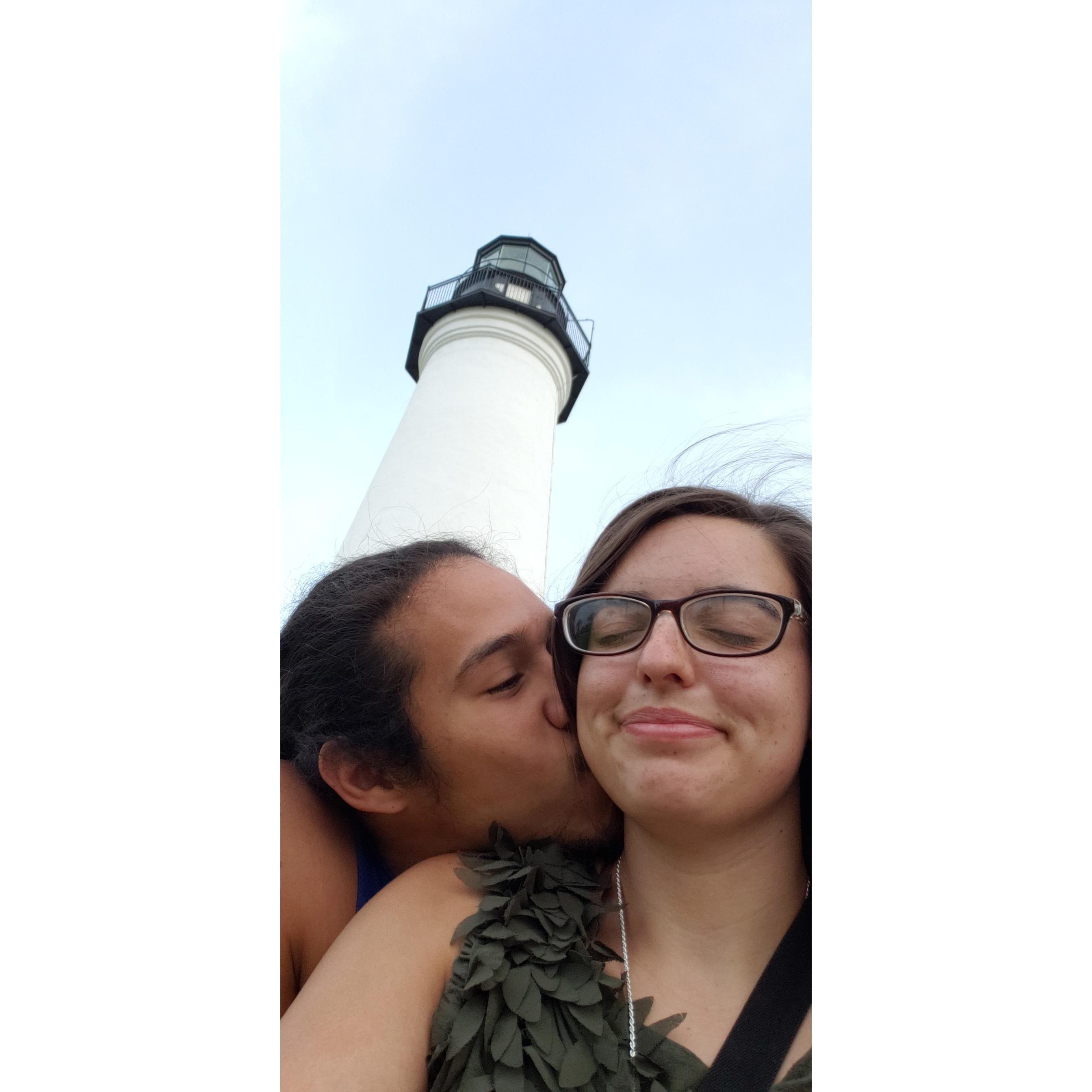 When we went long-distance relationship status, Rebecca decided to go visit John in Texas. But first, we had to go to South Padre Island! Here we got a photo op with a lighthouse!