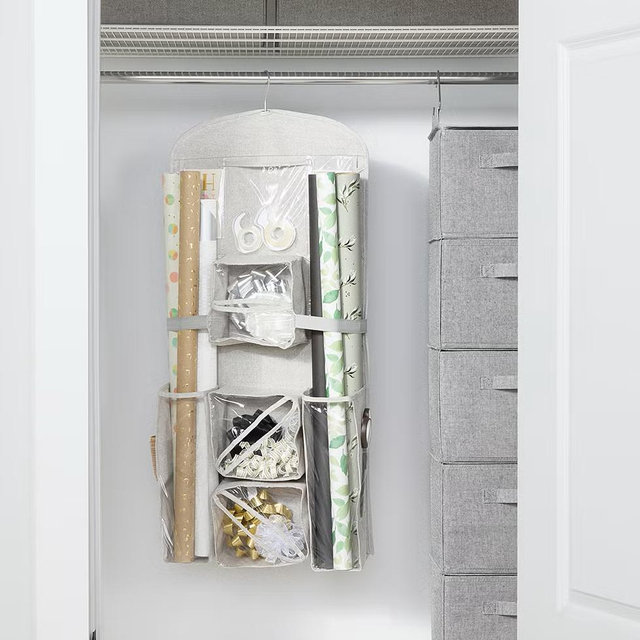The Container Store Hanging Gift Wrap Organizer