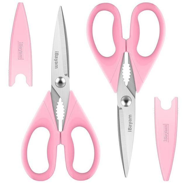 Scissors, iBayam 8 Multipurpose Scissors Bulk 3-Pack, Ultra Sharp Blade  Shears