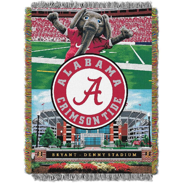 Officially Licensed NCAA "Home Field Advantage" Woven Tapestry Throw Blanket, 48" x 60", Multi Color
