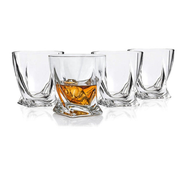 LEMONSODA Premium Twisted Whiskey Glasses- - 10oz