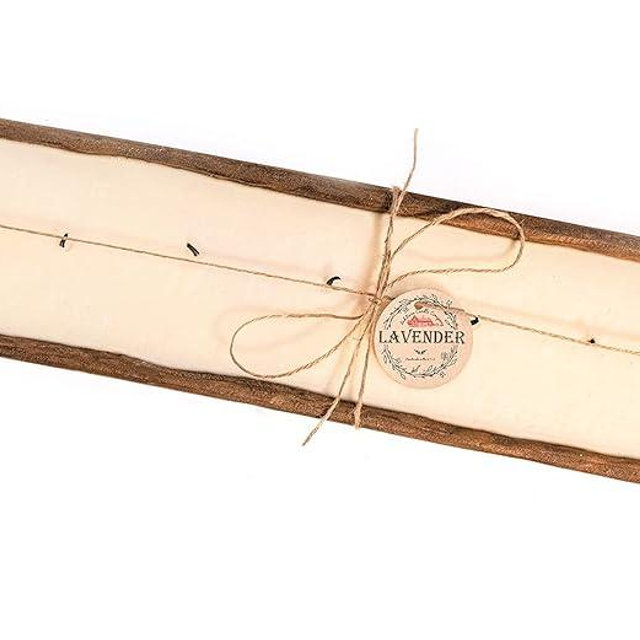 Red Barn Candle Company Wood Dough Bowl Candles | 100% Natural Soy Wax & Essential Oil Infused | Odor Eliminating + Pet Safe | Scented Candle Gifts for Men & Women (Lavender, 7-Wick)