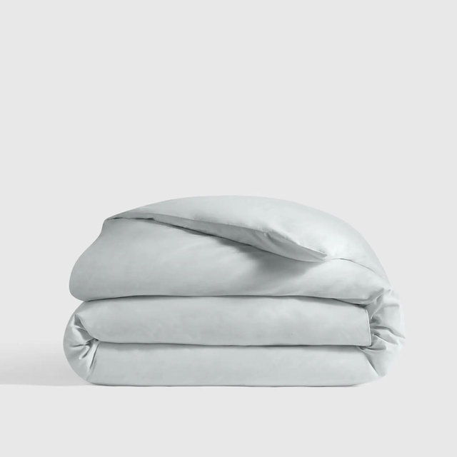 Organic Crisp Percale Duvet Cover - King/Cal King - Mist - Without Shams