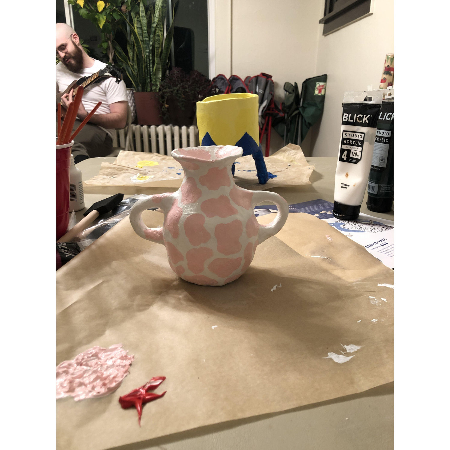 Our first time crafting pots...some of us were better than others :)