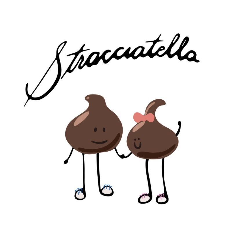 The official logo for Team Stracciatella- Kirk's choice for their team name was inspired by Rachel's love of gelato. Kevin (once again) created this adorable logo based on Rachel's vision