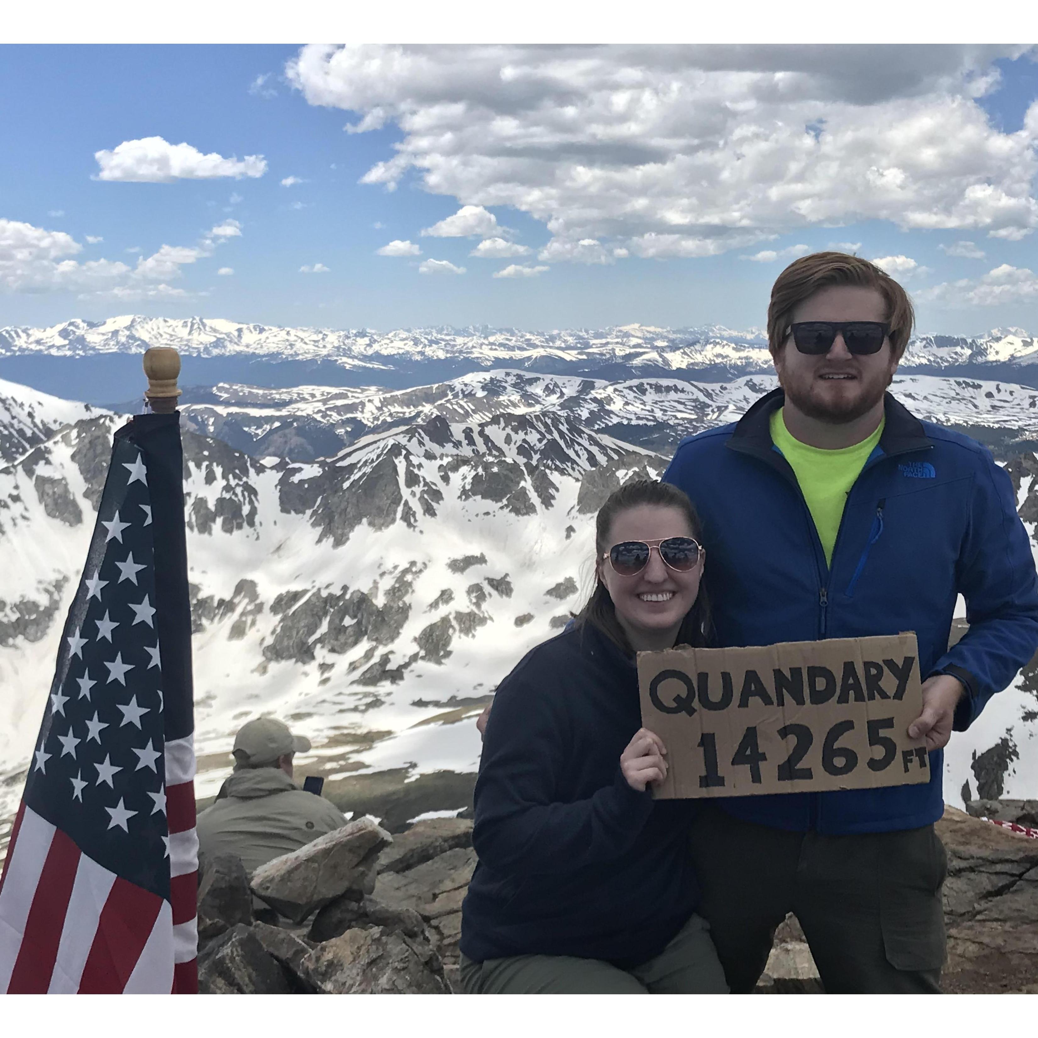 Climbing our first 14er