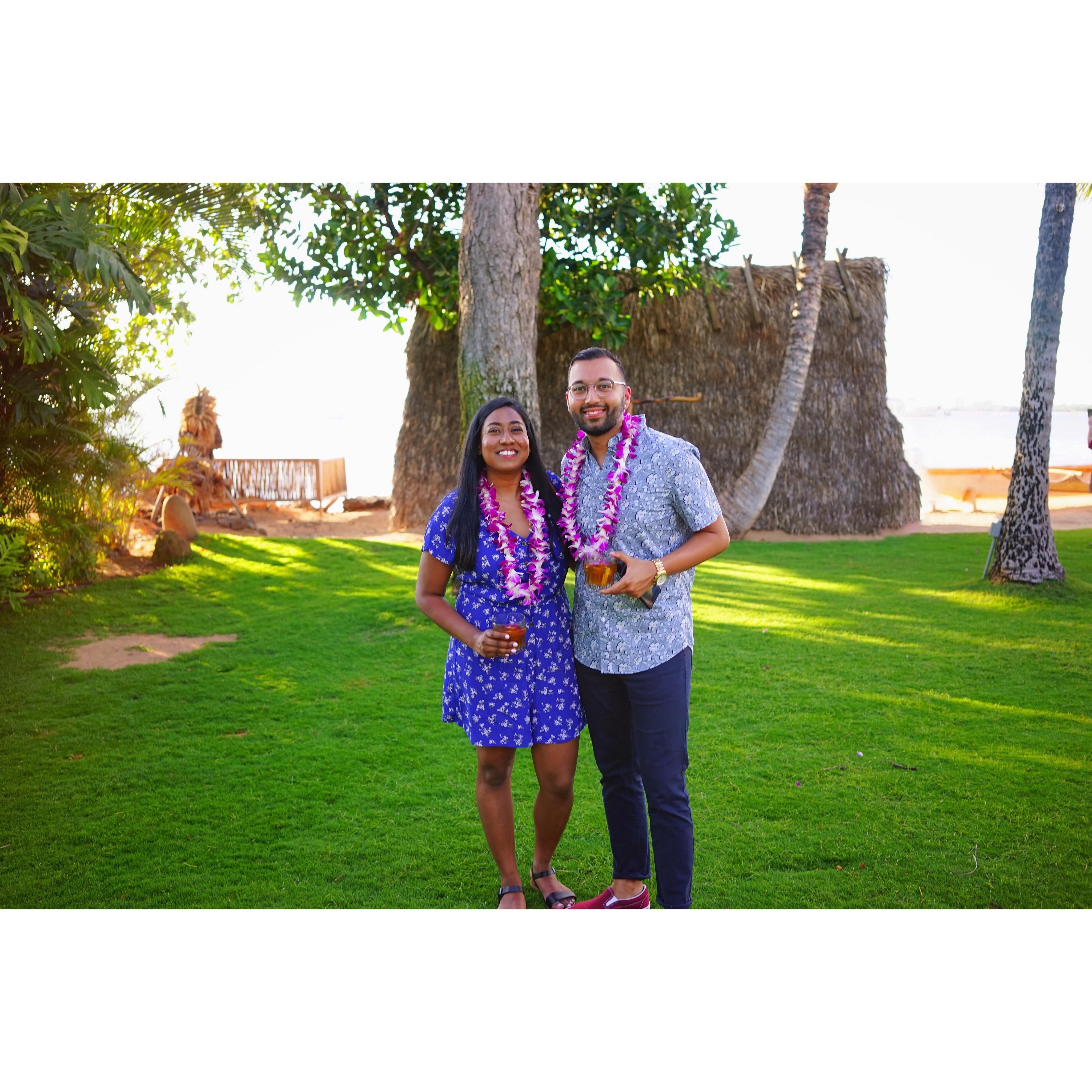 At a luau in Maui, Hawaii