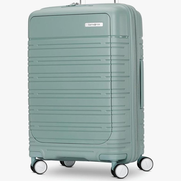 Samsonite Elevation Plus - Carry-On Hardside Luggage with QuickEntry™ Front Compartment - Scratch Resistant Polypropylene Shell, AirTag Holder, TSA Lock, Airline Approved- Cypress Green