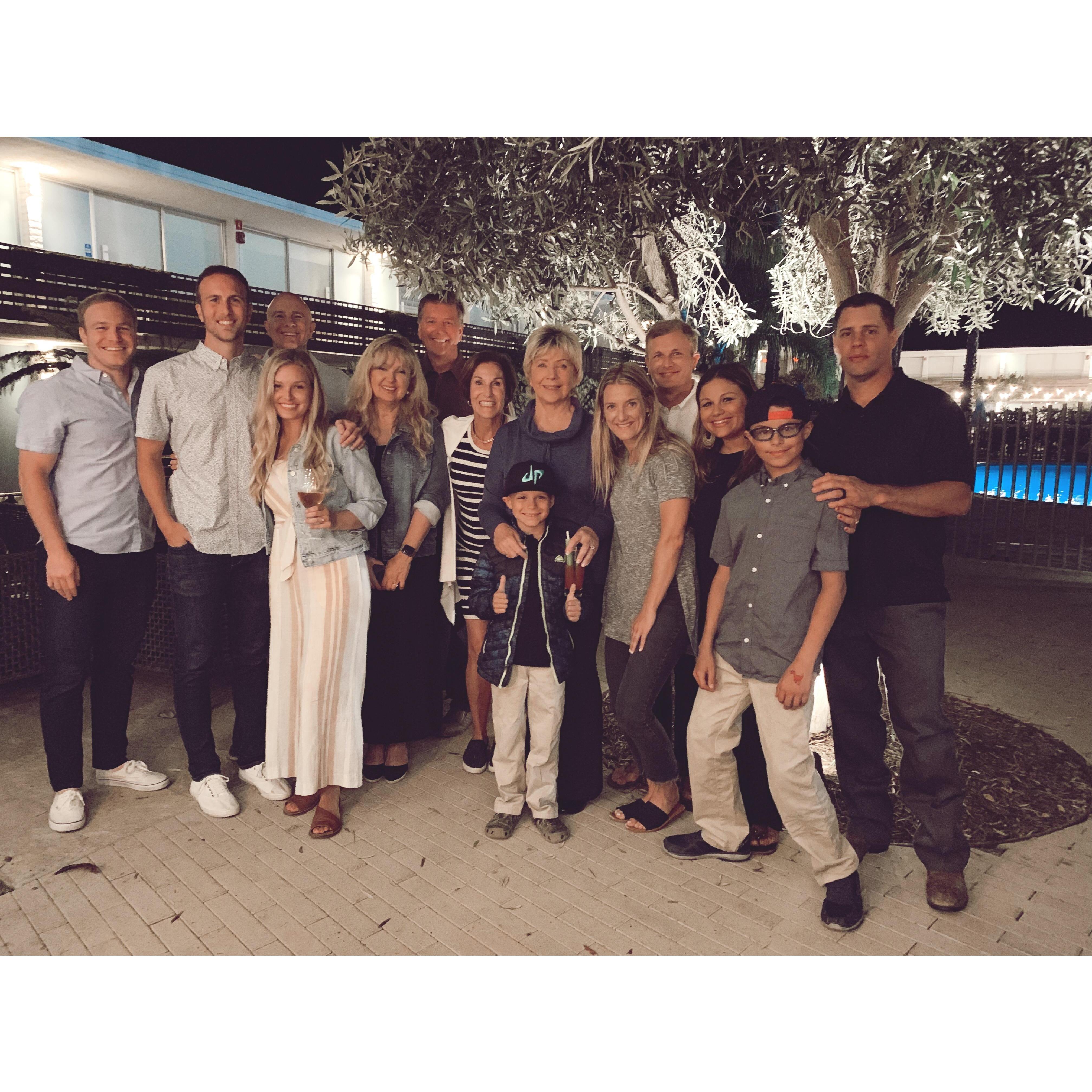 A surprise celebration with our families at the Goodland! Matt's family flew in from Texas + I had no idea!