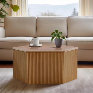 Honey Fluted Coffee Table