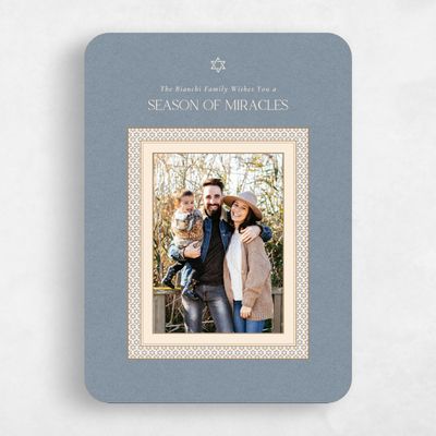 Blue Rounded Holiday Card - Belen