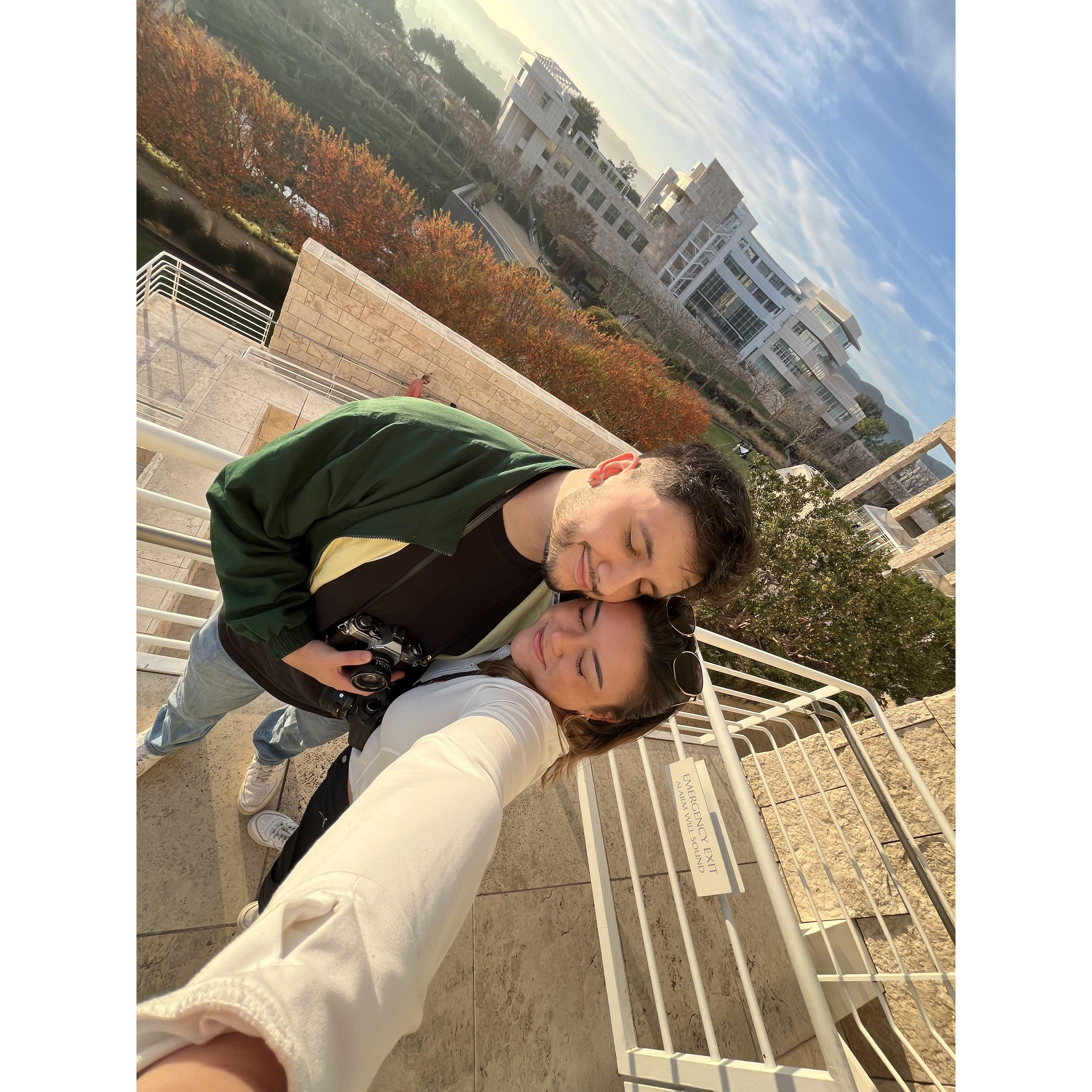 Em teaches Ed how to take pictures in Los Angeles