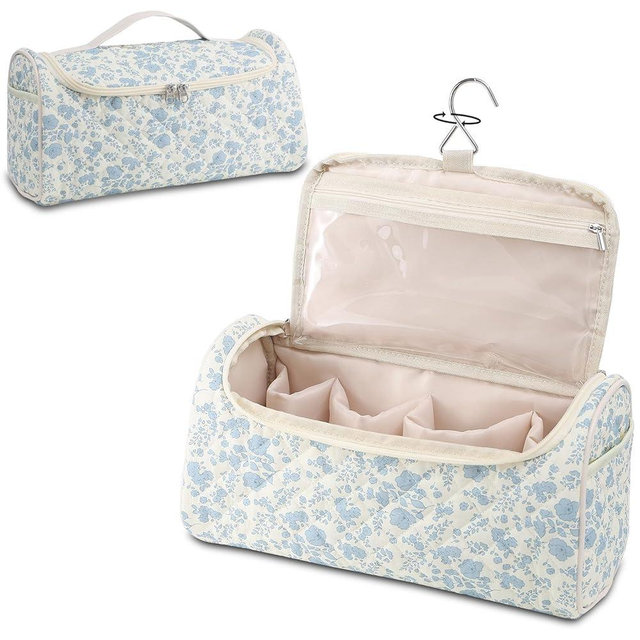 GISMTR Quilted Travel Case Compatible for Dyson Airwrap Multi-Styler All Models and Attachments, Cotton Portable Storage Bag with Hanging Hook for Hair Curler Accessories