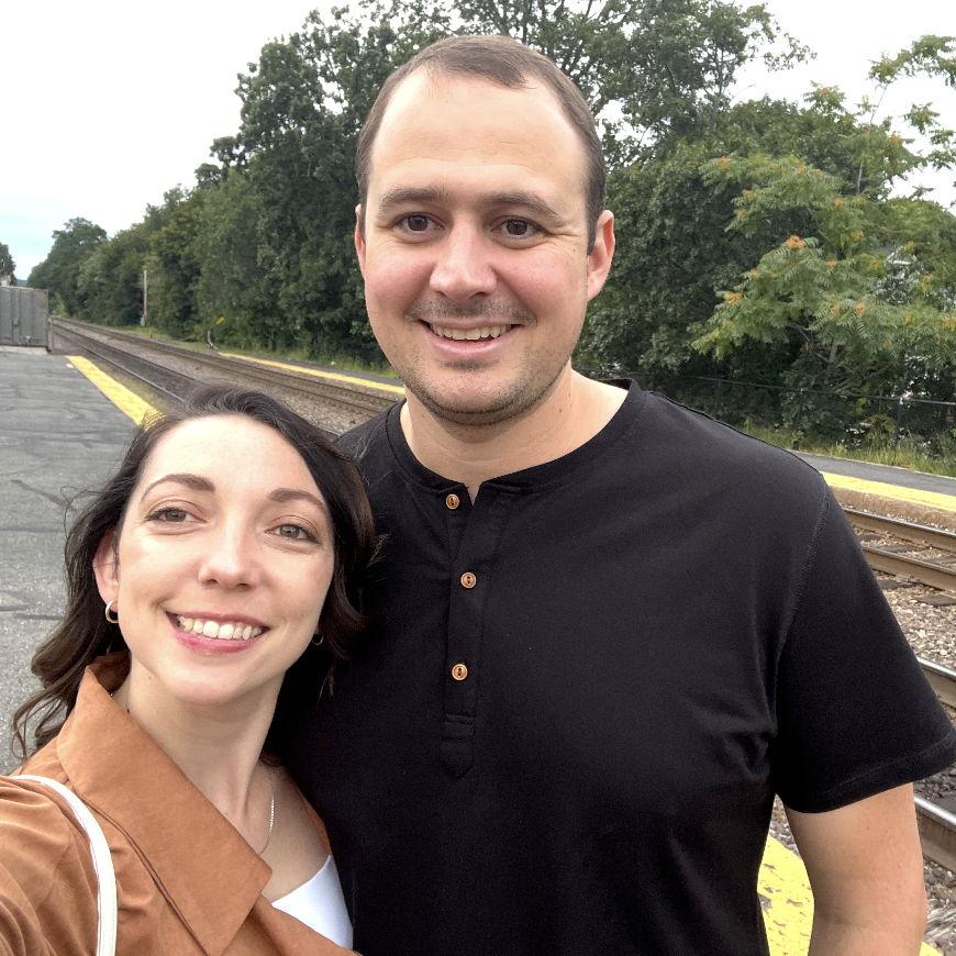 Taking the train into Boston for North End food before we moved.