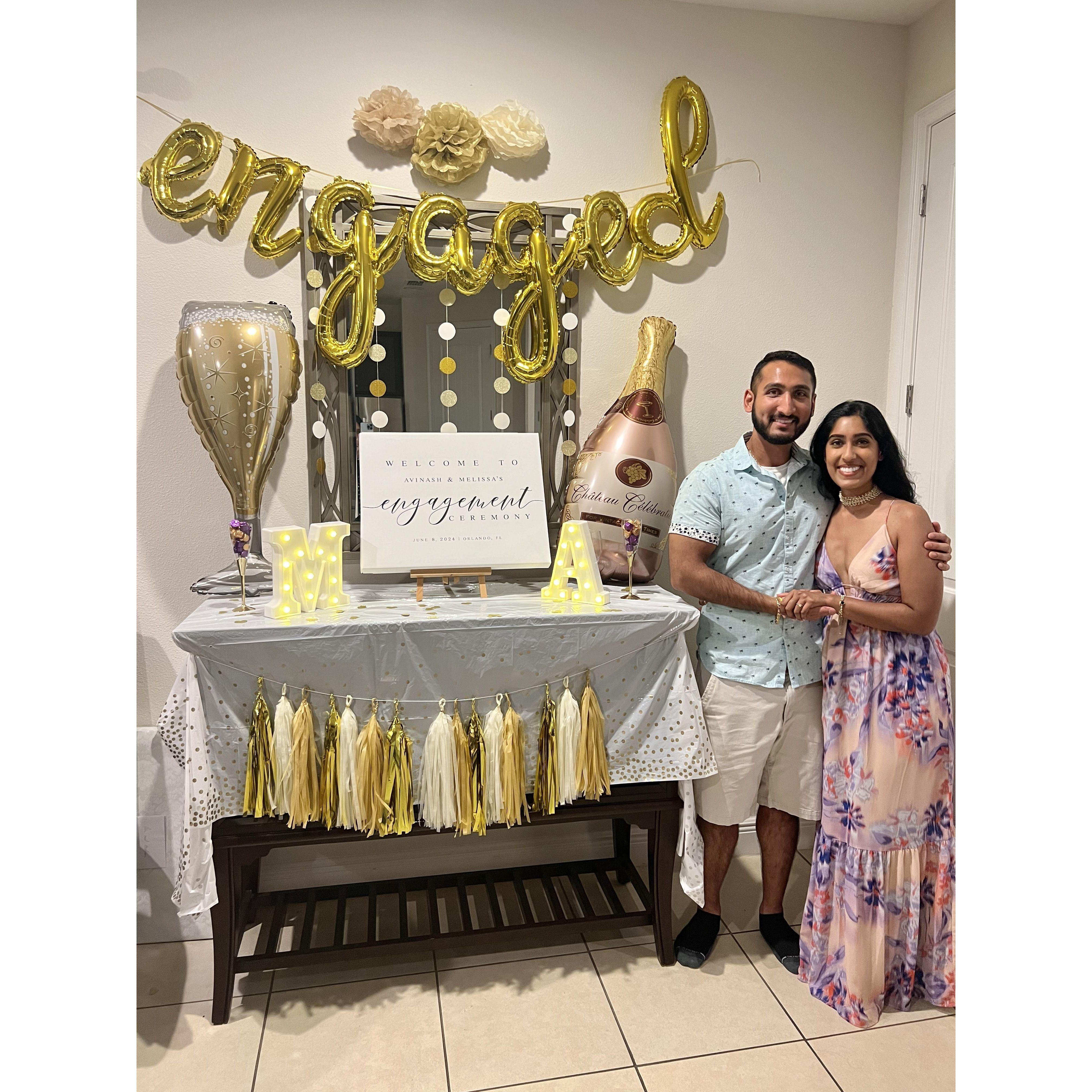 Our engagement party with Avi's family