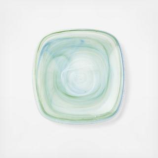 Alabaster Glass Square Salad Plate