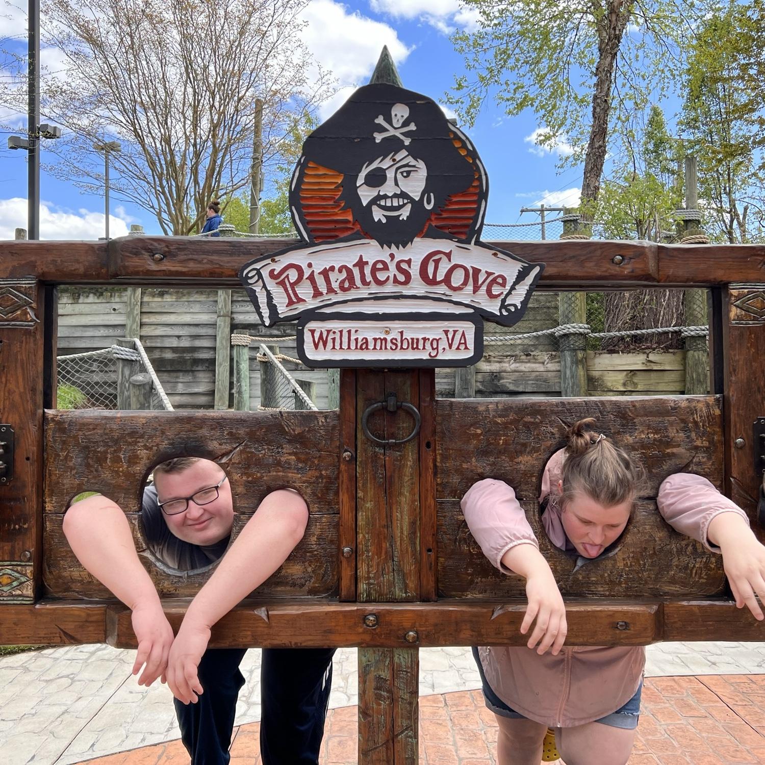 Our va trip, putt putt with Jennis brother.