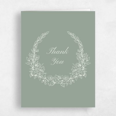 Sage, Green Wedding Thank You - Pasquo Portrait